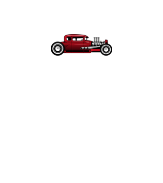 Hot Rod minta szürke pólón
