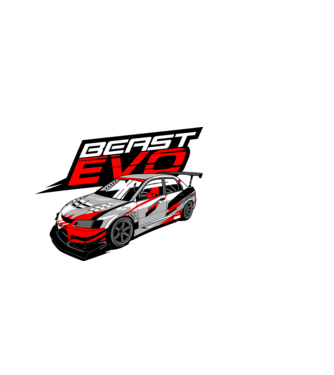 Mitsubishi Evo  minta fehér pólón