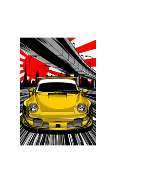 Porsche Carrera 911 Stinger  minta fehér pólón