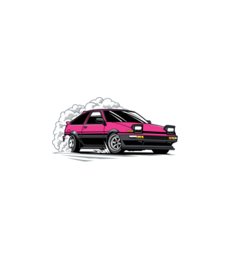Toyota AE86 - Drift Legends minta fekete pólón