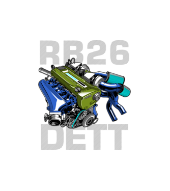 Nissan RB26DETT Engine (motor)  minta fekete pólón