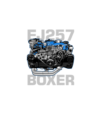 Subaru EJ257 Boxer Engine (motor)  minta fehér pólón