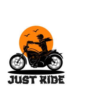 Just Ride minta világoskék pólón