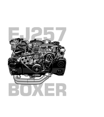 Subaru EJ257 Boxer Engine (motor) minta fehér pólón