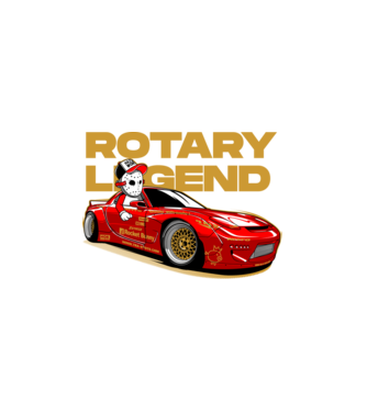 Mazda RX-7 - Rotary Legend minta fekete pólón