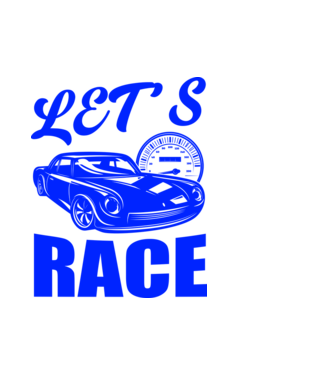 Let's Race - Versenyezzünk minta fehér pólón