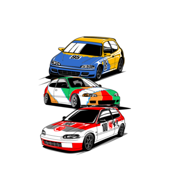 Honda Civic  minta fehér pólón