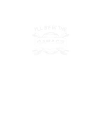 I'll be in the garage - A garázsban leszek minta fekete pólón