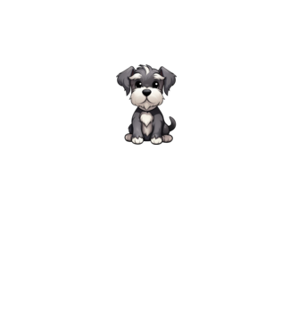 Aranyos kutya - Törpe Schnauzer minta fehér pólón