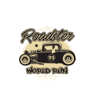 Roadster World Run  minta homokszín pólón