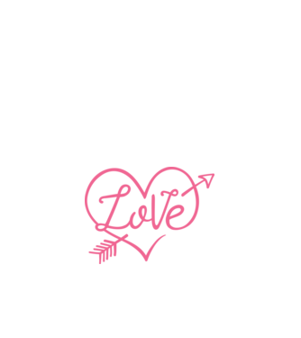 Love - Szerelem, Szeretet  minta fehér pólón