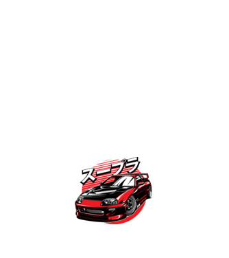 Toyota Supra  minta sötétkék pólón