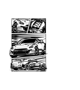 Nissan GTR  minta fehér pólón