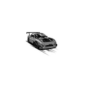 Mazda RX-7  minta farmerkék pólón