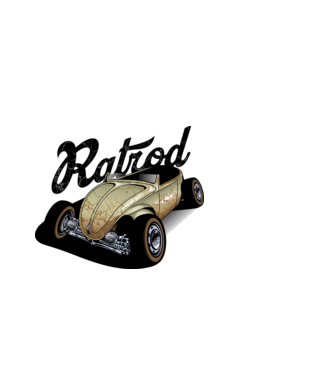 Hot Rod minta fekete pólón