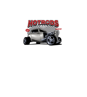 Hot Rod minta rózsaszín pólón