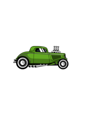 Hot Rod minta sötétszürke pólón