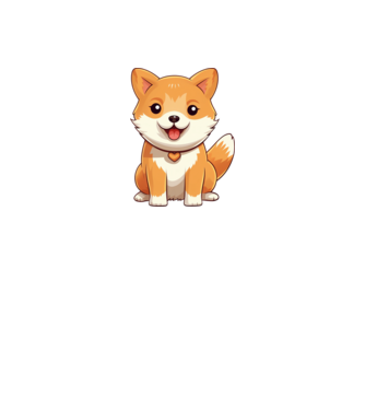 Aranyos kiskutya - Shiba Inu  minta fehér pólón