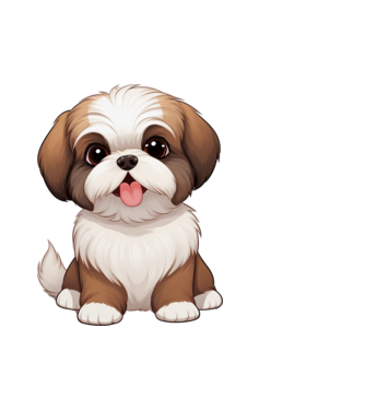 Aranyos kutya - Shih Tzu  minta fehér pólón
