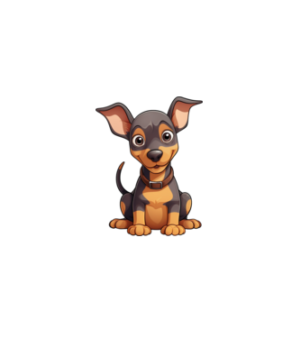 Aranyos kiskutya - Dobermann minta fehér pólón