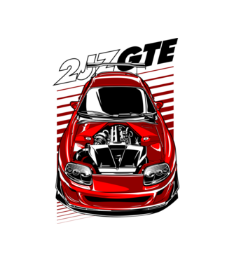 Toyota Supra 2JZ-GTE  minta fehér pólón