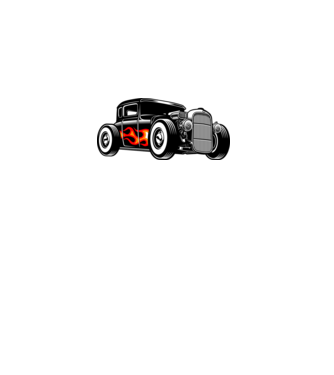 Hot Rod minta szürke pólón