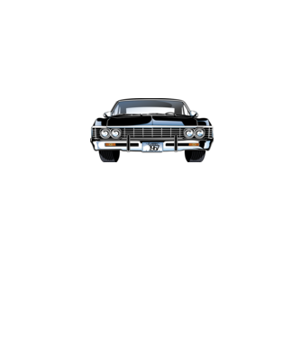 Chevrolet Impala 1967 minta szürke pólón