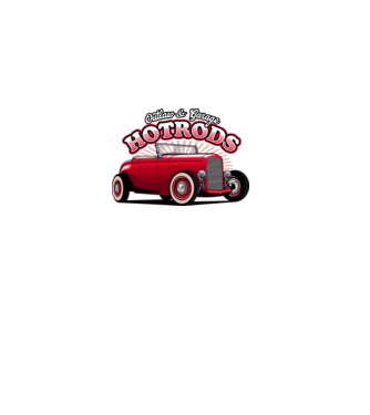 Hot Rod minta fekete pólón