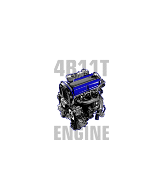 Mitsubishi 4B11T Engine (motor)  minta fekete pólón