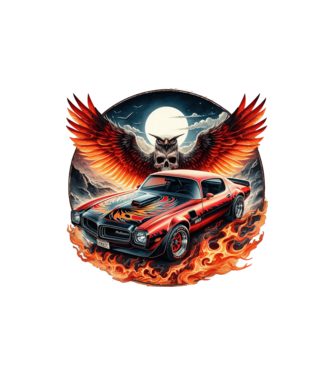 Muscle Car - Izomautó minta homokszín pólón