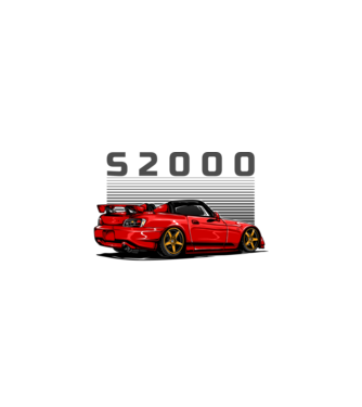 Honda S2000 minta fekete pólón