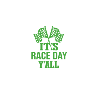It's race day y'all - Versenynap van!  minta fekete pólón