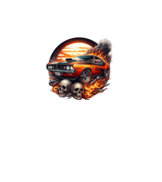 Muscle Car - Izomautó minta türkiz pólón