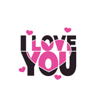 I Love You minta homokszín pólón
