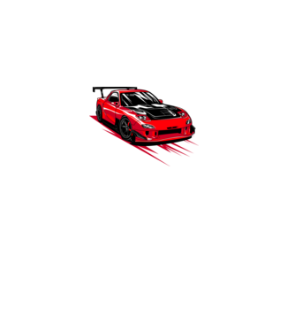 Mazda RX-7 minta fekete pólón