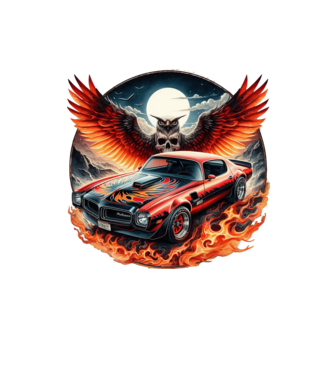 Muscle Car - Izomautó minta homokszín pólón