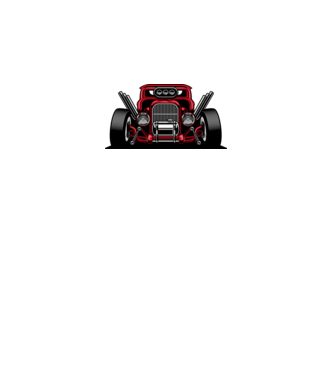Hot Rod minta szürke pólón