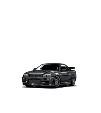 Nissan Skyline minta fehér pólón
