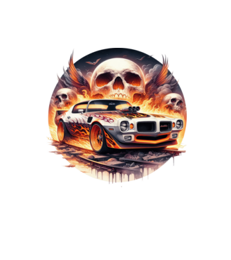 Muscle Car - Izomautó minta homokszín pólón