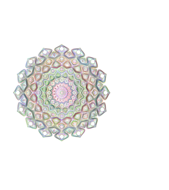 Mandala minta világoskék pólón