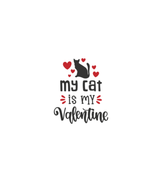 My Cat Is My Valentine - A macskám az én Valentinom minta homokszín pólón