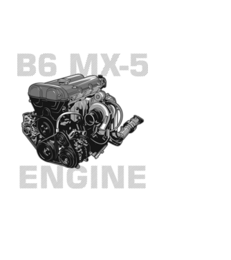 Mazda B6 MX-5 Engine (motor)_2 minta fehér pólón