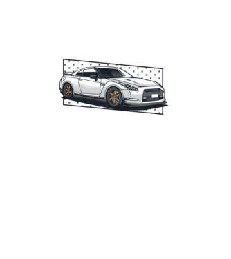 Nissan Skyline R35 minta fekete pólón