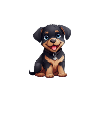 Aranyos kiskutya - Rottweiler  minta fehér pólón