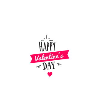 Boldog Valentin-napot - Happy Valentines Day!  minta fehér pólón