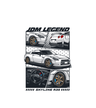 Nissan Skyline R35 - JDM Legend minta fehér pólón