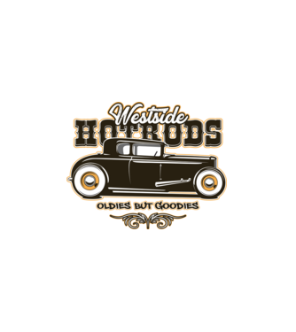 Westside Hot Rods - Oldies But Goodies minta fekete pólón