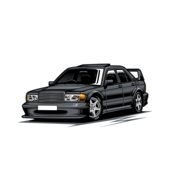 Mercedes Benz 190E  minta fehér pólón