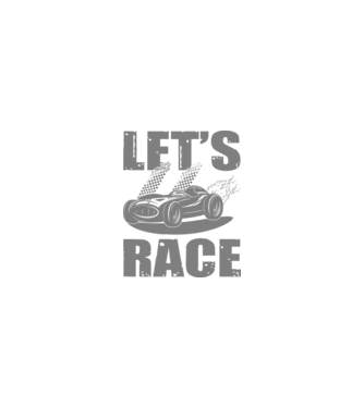 Let's Race - Versenyezzünk! minta homokszín pólón