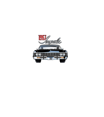 Chevrolet Impala 1967 minta világos rózsaszín pólón